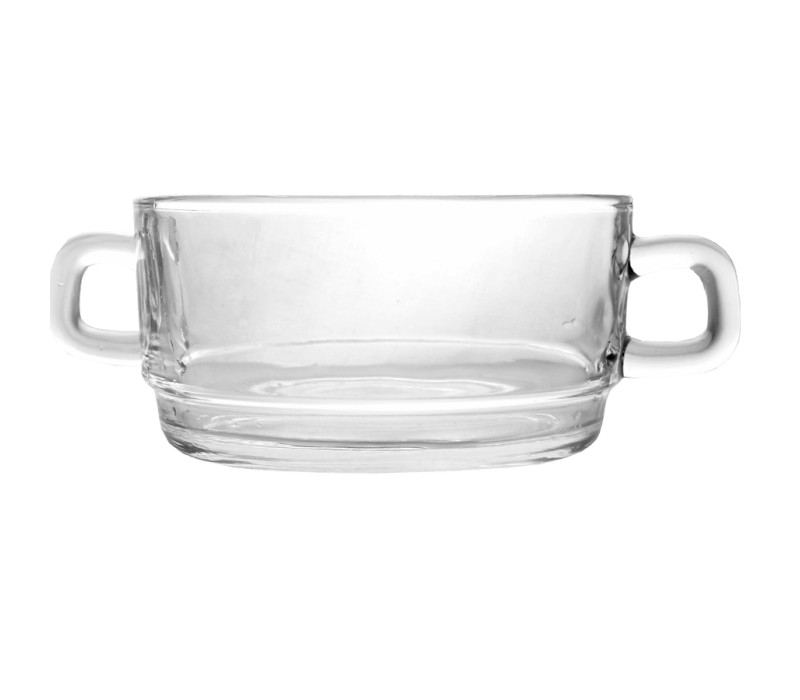 Sklenená miska okrúhla s uškami Ø10,5x5,5 cm 300ml