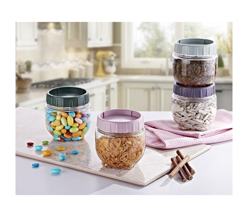 HOBBY LIFE Plastová dóza okrúhla stohovacia závit 9x9 cm 0,5 L HOBBY LIFE Plastová dóza okrúhla stohovacia závit 9x9 cm 0,5 L