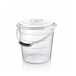 HOBBY LIFE Plastové vedro transparentné s mierkou a vrchnákom 10 L HOBBY LIFE Plastové vedro transparentné s mierkou a vrchnákom 10 L