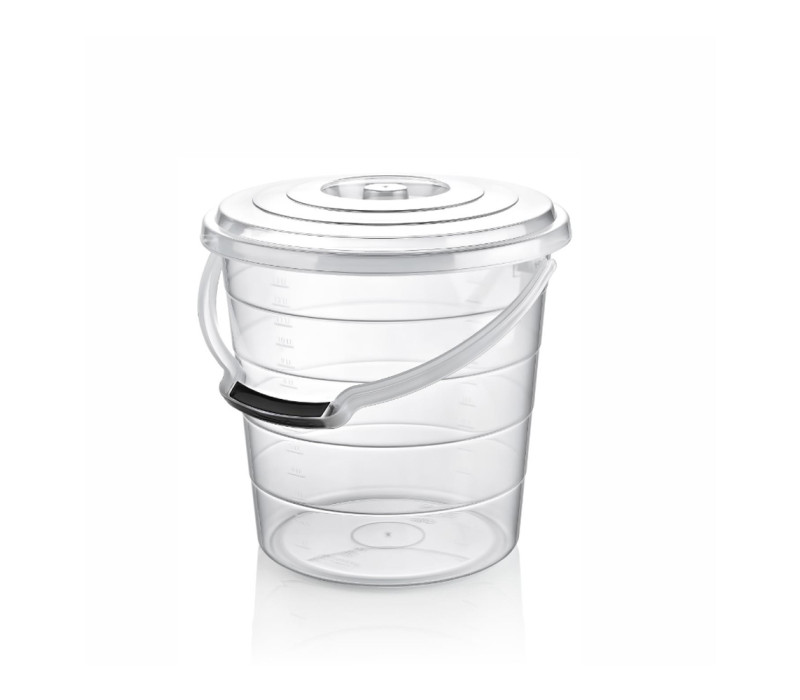 HOBBY LIFE Plastové vedro transparentné s mierkou a vrchnákom 10 L HOBBY LIFE Plastové vedro transparentné s mierkou a vrchnákom 10 L