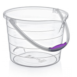 HOBBY LIFE Plastové vedro transparentné s mierkou Ø27x25 cm 10 L HOBBY LIFE Plastové vedro transparentné s mierkou Ø27x25 cm 10 L