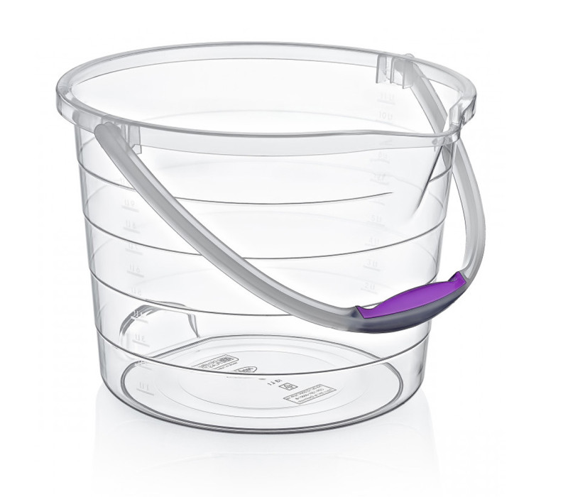 HOBBY LIFE Plastové vedro transparentné s mierkou Ø27x25 cm 10 L HOBBY LIFE Plastové vedro transparentné s mierkou Ø27x25 cm 10 L