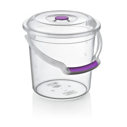 HOBBY LIFE Plastové vedro transparentné s mierkou a vrchnákom Ø22 x 22 cm 5 L HOBBY LIFE Plastové vedro transparentné s mierkou a vrchnákom Ø22 x 22 cm 5 L