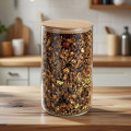 Sklenená dóza okrúhla silikónové tesnenie 22x8,2 cm 1 L Sklenená dóza okrúhla silikónové tesnenie 22x8,2 cm 1 L