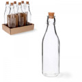 Fľaša sklenená CLEAR s korkovým uzáverom 18,5x6 cm 0,225 L Fľaša sklenená CLEAR s korkovým uzáverom 18,5x6 cm 0,225 L