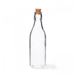Fľaša sklenená korkový uzáver 0,225 L