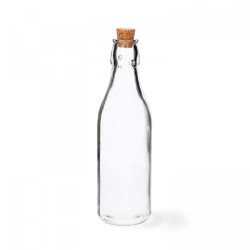 Fľaša sklenená CLEAR s korkovým uzáverom 18,5x6 cm 0,225 L Fľaša sklenená CLEAR s korkovým uzáverom 18,5x6 cm 0,225 L