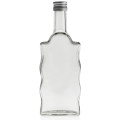 Fľaša sklenená 0,2 L ploská 18,5x6 cm