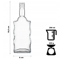 Fľaša sklenená FALA ploská 18,5x6 cm 0,2 L Fľaša sklenená FALA ploská 18,5x6 cm 0,2 L