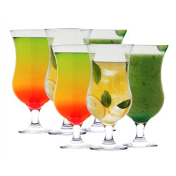 Sada sklenených pohárov na miešané drinky 6 ks 0,46 L 19,5x5 cm