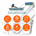 GLASSLOCK Sklenená dóza štvorcová s ventilom 14,8x14,8x5,7 cm 0,9 L GLASSLOCK Sklenená dóza štvorcová s ventilom 14,8x14,8x5,7 cm 0,9 L