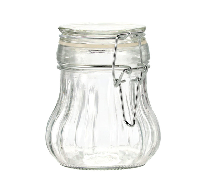 Sklenená dóza patentový uzáver VRÚBKOVANÁ 9,5x8 cm 0,18 L Sklenená dóza patentový uzáver VRÚBKOVANÁ 9,5x8 cm 0,18 L