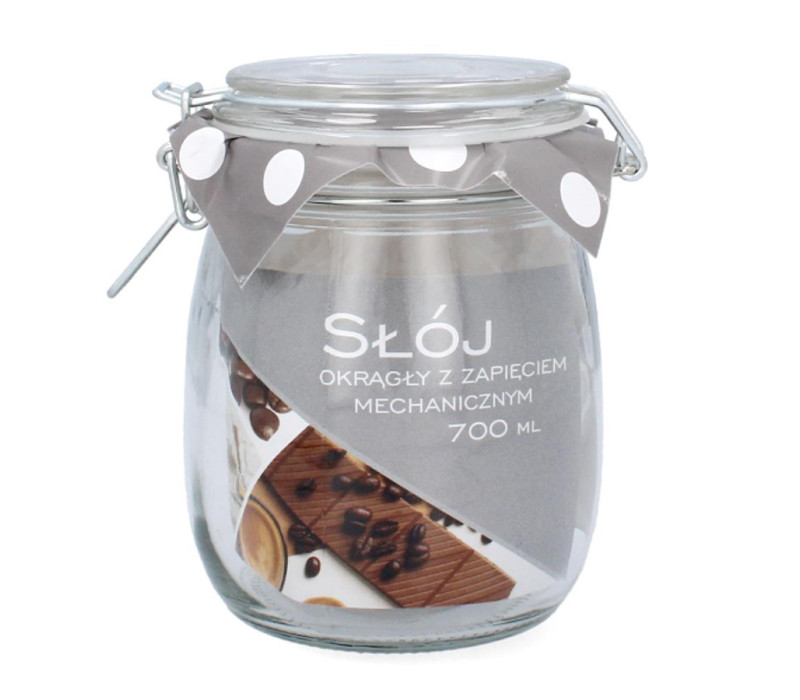 Sklenená dóza patentový uzáver 14x10 cm 0,7 L Sklenená dóza patentový uzáver 14x10 cm 0,7 L