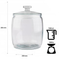 Sklenená dóza okrúhla sklenené veko 29x21 cm 7,5 L Sklenená dóza okrúhla sklenené veko 29x21 cm 7,5 L