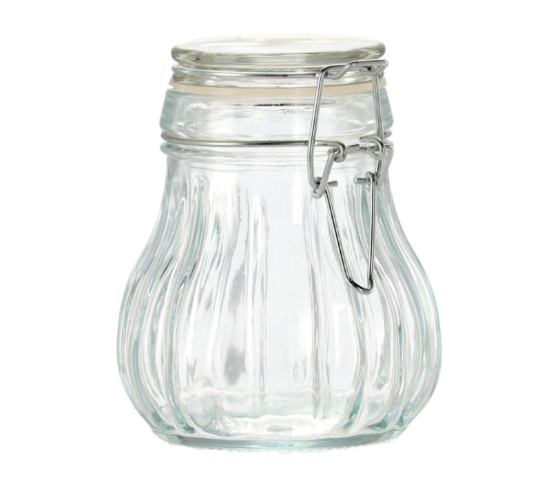 Sklenená dóza patentový uzáver VRÚBKOVANÁ 10,5x8,5 cm 2,7 L Sklenená dóza patentový uzáver VRÚBKOVANÁ 10,5x8,5 cm 2,7 L