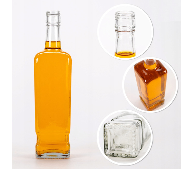 Fľaša sklenená WALKER na alkohol 28x7x7 cm 0,7 L Fľaša sklenená WALKER na alkohol 28x7x7 cm 0,7 L
