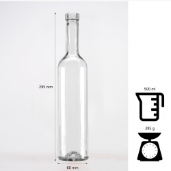 Fľaša sklenená FUTURA 29,5x6 cm 0,5 L Fľaša sklenená FUTURA 29,5x6 cm 0,5 L