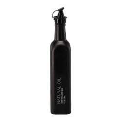 Čierna sklenená fľaša na olivový olej 0,5 L 29x5,7x5,7 cm