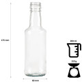 Fľaša sklenená GUĽKA 17,5x6 cm 0,2 L Fľaša sklenená GUĽKA 17,5x6 cm 0,2 L