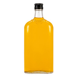 Fľaša sklenená ploská 0,5 L 22,2x9,5 cm