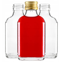 Fľaša sklenená cestovná 0,1 L 12,5x6 cm