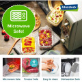 GLASSLOCK Sklenená dóza obdĺžníková s ventilom 14,8x9,9x4,3 cm 0,4 L