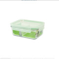 GLASSLOCK Sklenená dóza obdĺžníková delená s ventilom 17,7x13x6,8 cm 1 L
