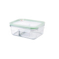 GLASSLOCK Sklenená dóza obdĺžníková delená s ventilom 17,7x13x6,8 cm 1 L