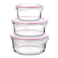 GLASSLOCK Sada sklenených dóz okrúhle (3ks) 1x400ml 1x715ml 1x950ml GLASSLOCK Sada sklenených dóz okrúhle (3ks) 1x400ml 1x715ml 1x950ml